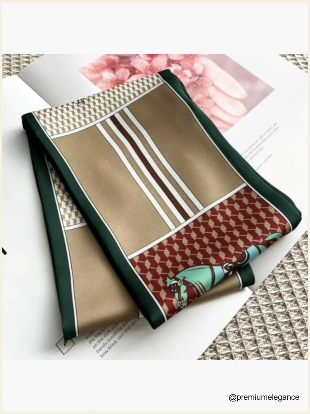 Lightweight Silk Feel Head Scarf for Hair Neck Tie Wrap 59 inches